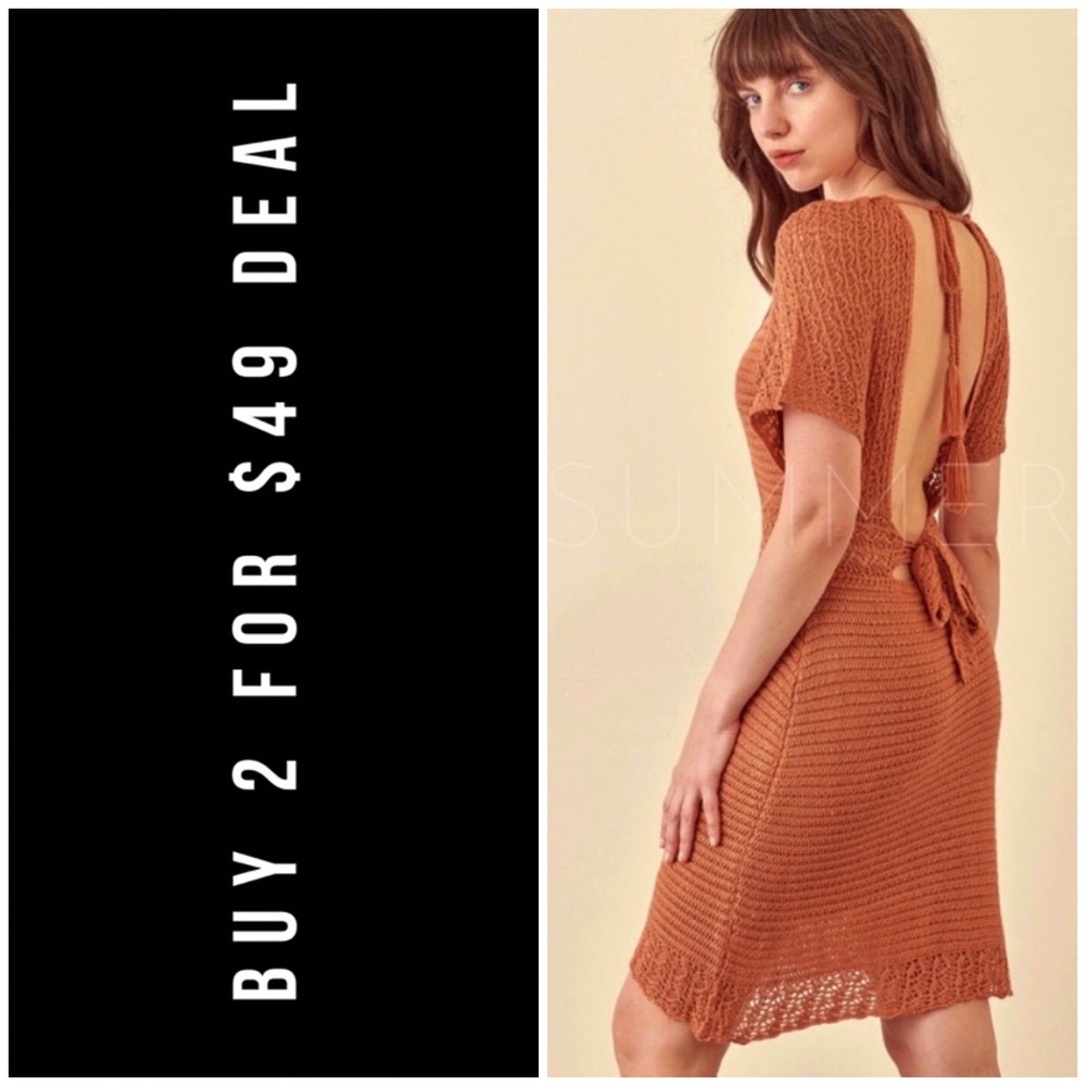 ☀️APRICOT CROCHET DRESS